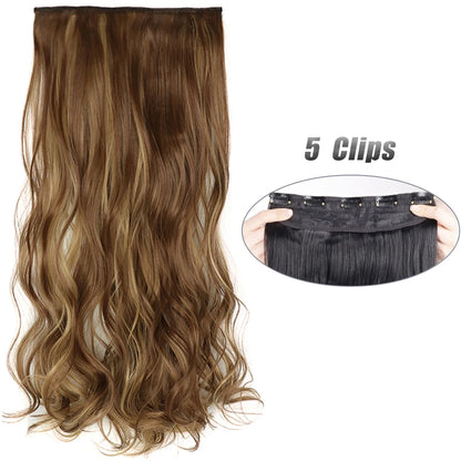 Wavy Clip In Hair Extensions Five Clip Set for Fuller Waves