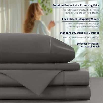 Soft Cotton Bedding Set with 800 Thread Count Duvet Cover and Sheets