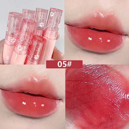Hydrating Lip Gloss Long Lasting Translucent Red Brown Tint
