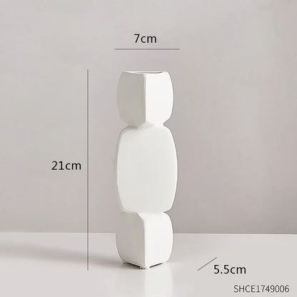 Modern Minimalist Black Vase - Nordic Style Home Decor Art Ornament for Living Room