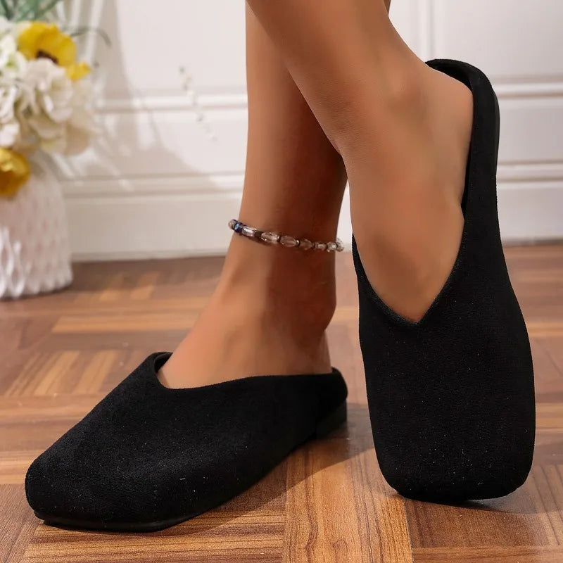 Women's square-toe slip-on flats for everyday styling