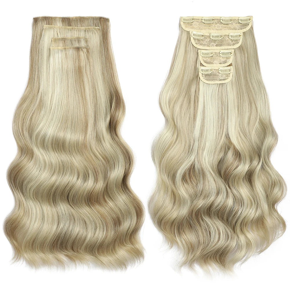 Voluminous Clip-In Hair Extensions 22 Inch Set for Length and Volume
