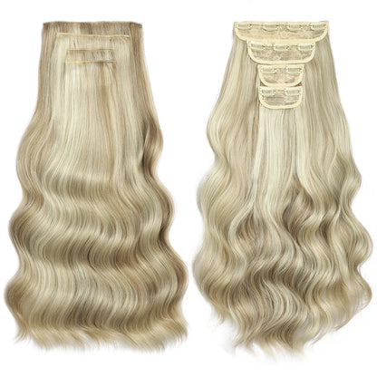 Voluminous Clip-In Hair Extensions 22 Inch Set for Length and Volume