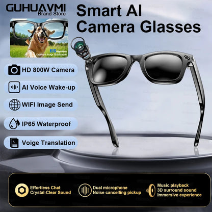 Titanium Frame Sunglasses With Camera Instant Translation On The Go