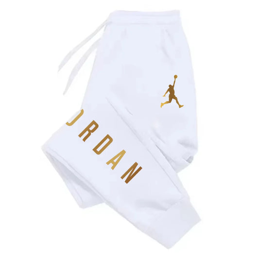 Midweight Joggers for Men with Letter Print Drawstring Waist