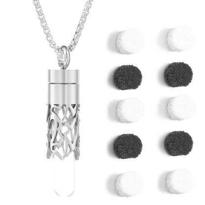 Women’s Diffuser Necklace Stainless Steel Bottle Oil Storage