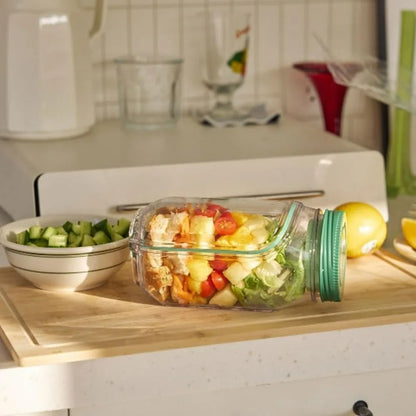 Fresh Vertical Salad Container with Side Openings for Mess Free Access
