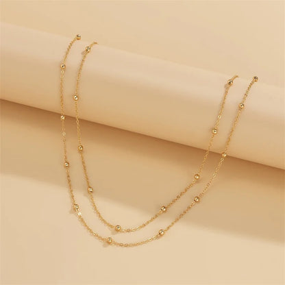 Minimalist Necklace Y Shaped Collarbone Double Layer for Daily Wear