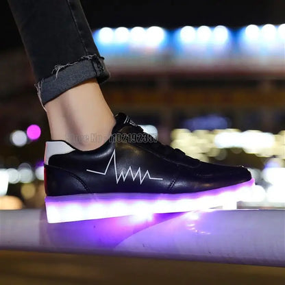 Designer Luminous Usb Charge Women Led Glowing Girls Sneakers Kids Light Up Shoes Led Slippers Shoes