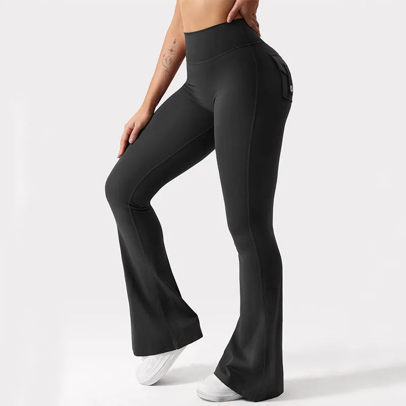 Wide Leg Yoga Leggings with Pockets for Comfortable Active Wear