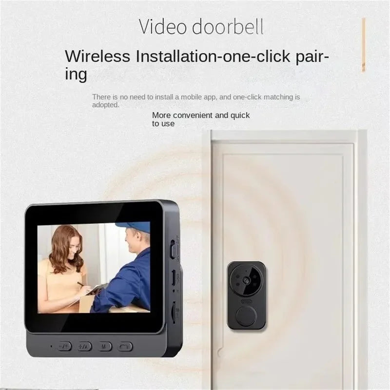 Wireless video doorbell camera with two-way audio