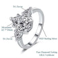 Pear-Cut Ring with Moissanite Center Stone GRA Certification D Color VVS1 for Engagement