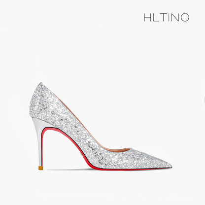 Couture Luxury Red Bottom Glitter Heels | Merch Gone Viral.