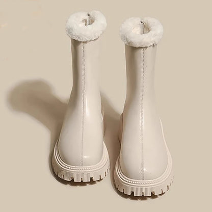 Winter Women Warm Plush Ankle Boots - Comfort Non-Slip Big Size Cotton Short Boots
