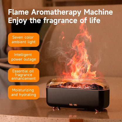 Flame Essential Oil Diffuser with Colorful Night Lights 300ML USB Home Ultrasonic Aromatherapy Fragrant Oil Humidifier Vaporizer
