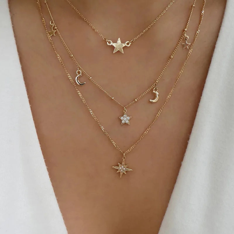 Layered Heart Pendant Necklace with Crystal Bead Detailing for Everyday Sparkle and Delicate Shine