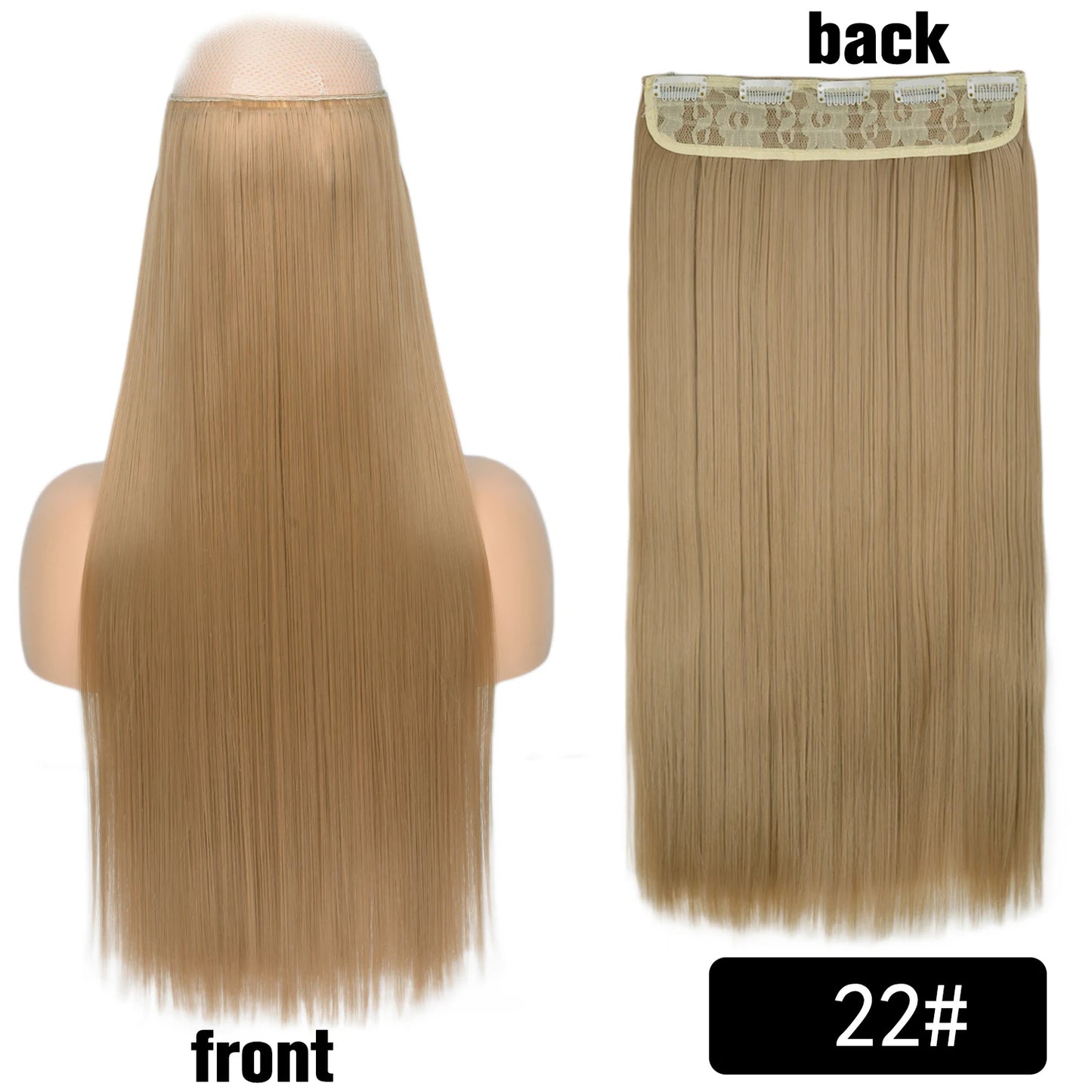 Long Clip In Hair Extensions for Length and Volume 22 Inch