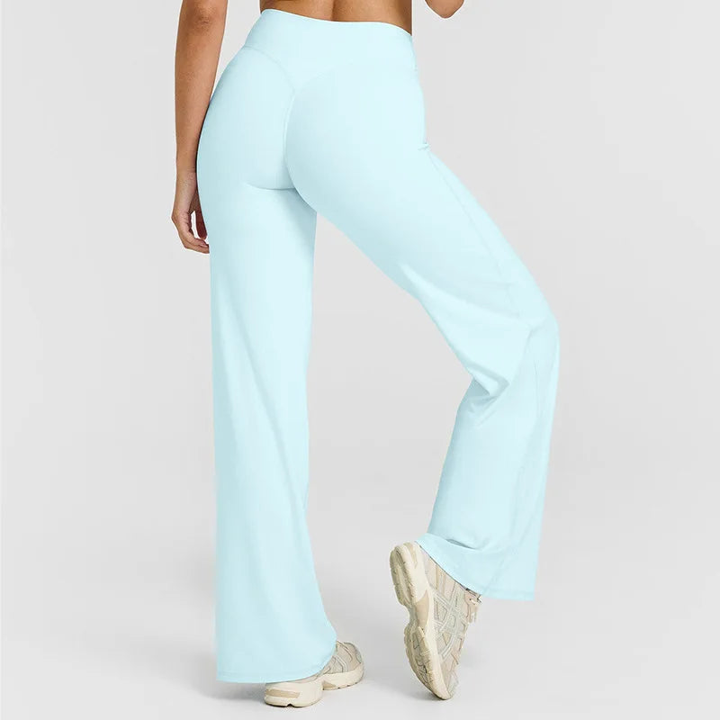 Yoga Pants Mid Rise Straight Leg Fit Second Skin Feel