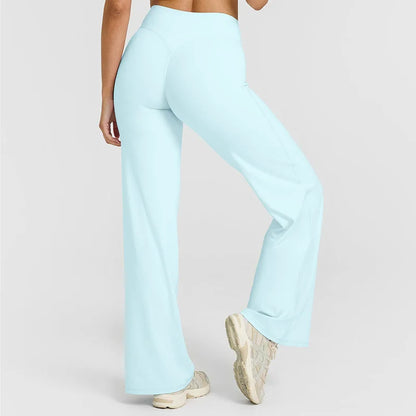 Yoga Pants Mid Rise Straight Leg Fit Second Skin Feel