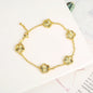 Silver Plated Rose Gold Clover Bracelet - Luxurious High Quality Jewelry for Women