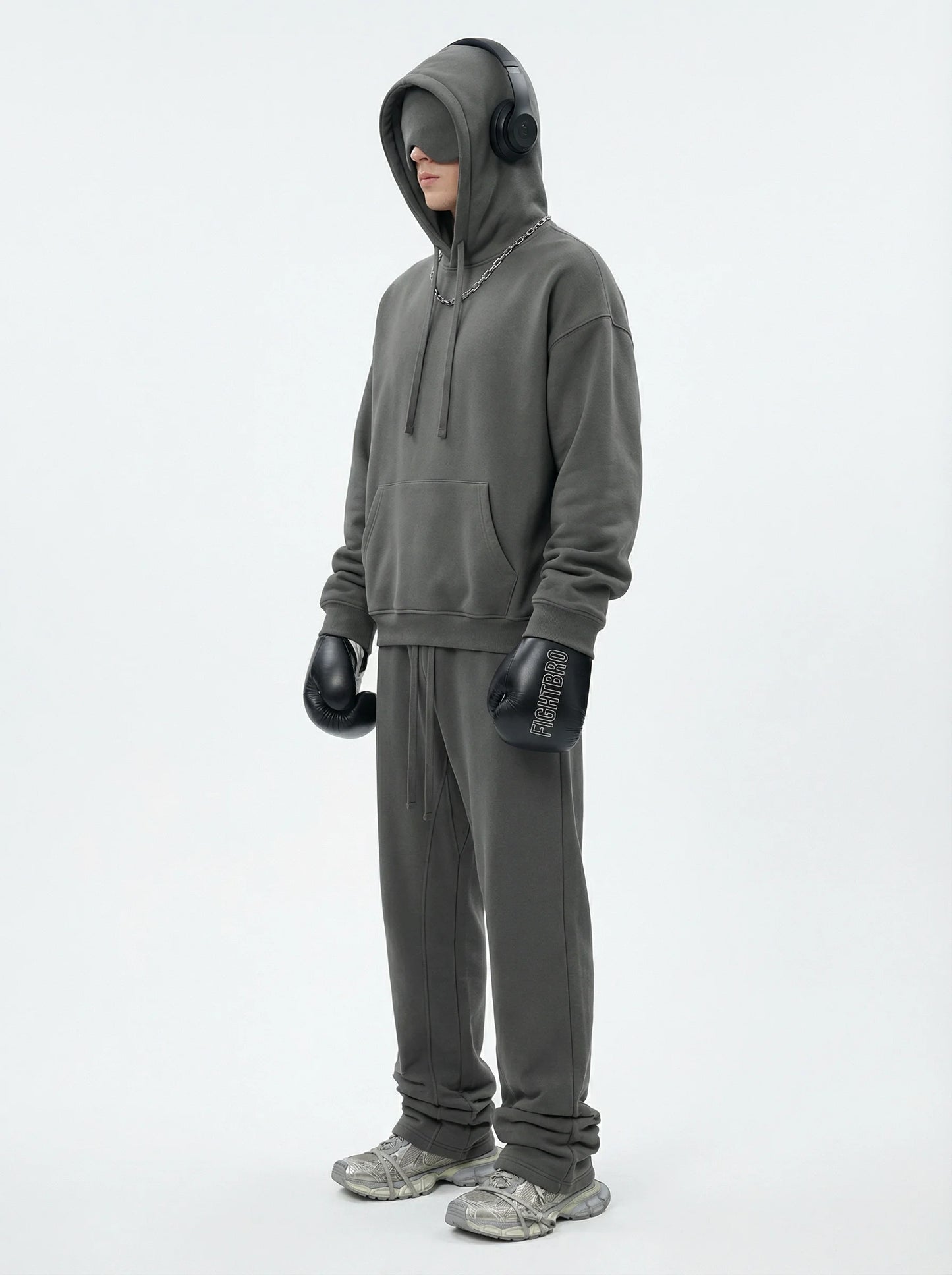 Unisex Cotton Blend Fleece Hoodie And Pants Set With Relaxed Fit And Soft Texture