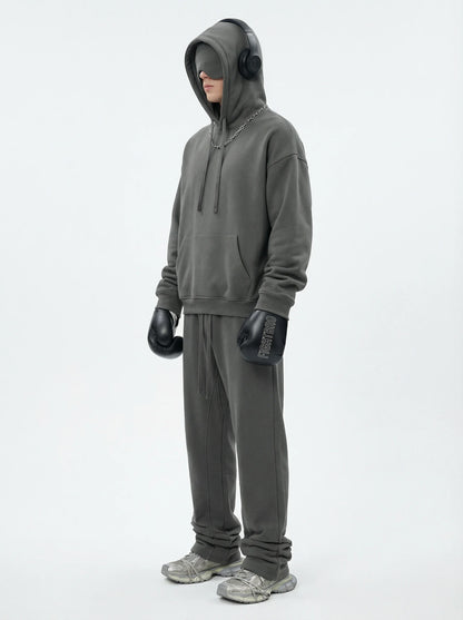 Unisex Cotton Blend Fleece Hoodie And Pants Set With Relaxed Fit And Soft Texture