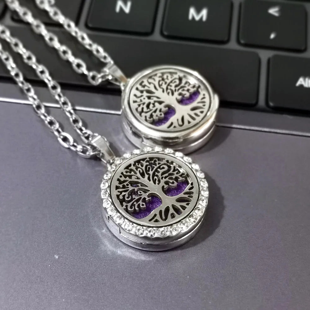 Women’s Aromatherapy Diffuser Necklace Locket Pendant For Essential Oils