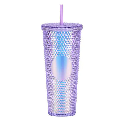 2026 Luxury Diamond Cold Cup Tumbler with Straw | Double Wall Iced Coffee Cup | Starbucks-Style Reusable Cup