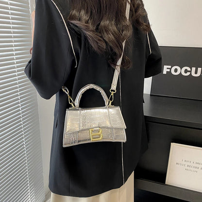 Fashionable Leather Handbag With Spacious Interior For Elegant Ladies By Famous Designer, Luxury Brand