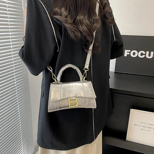 Fashionable Leather Handbag With Spacious Interior For Elegant Ladies By Famous Designer, Luxury Brand