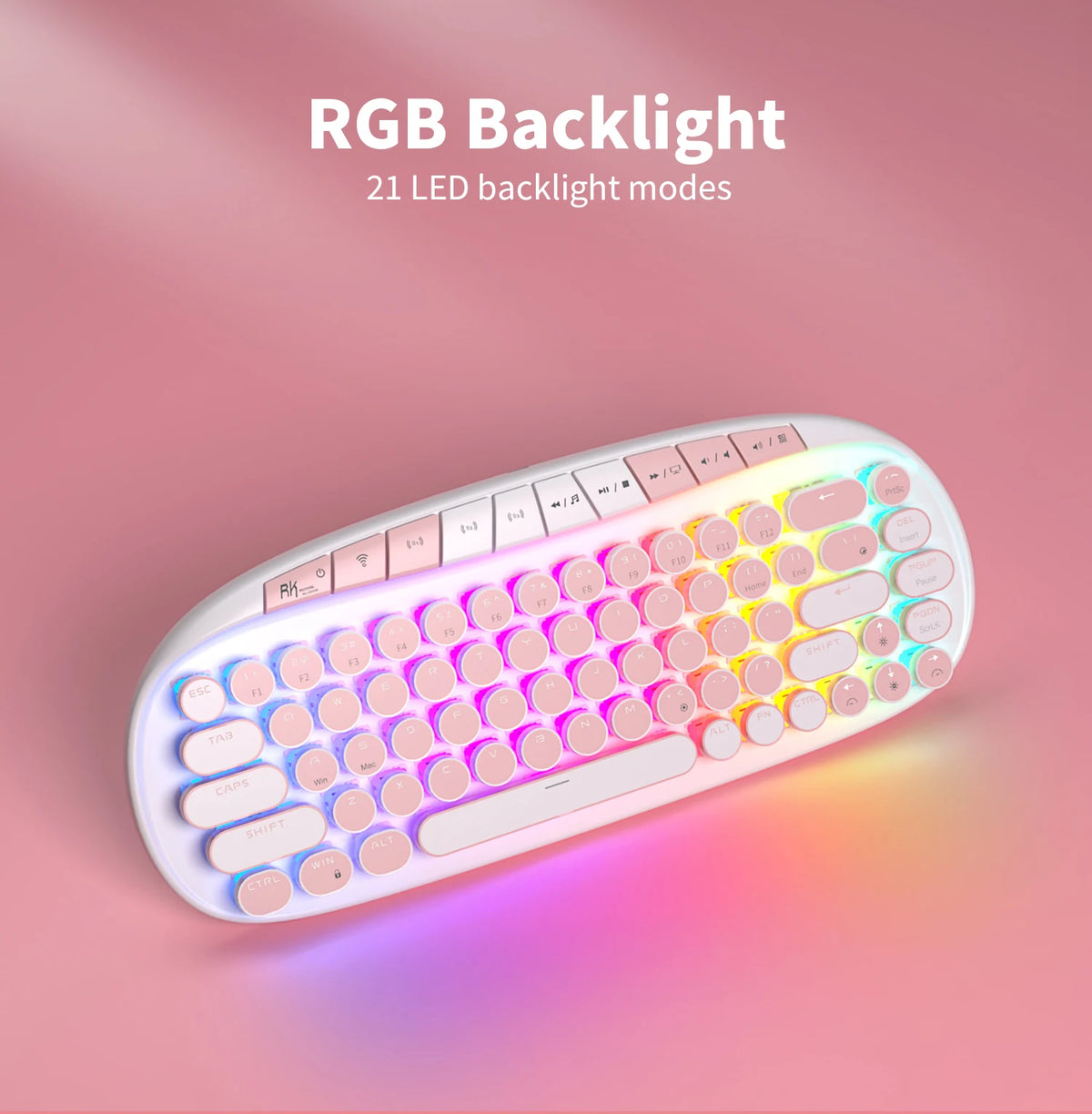 Wireless mechanical keyboard with RGB backlighting