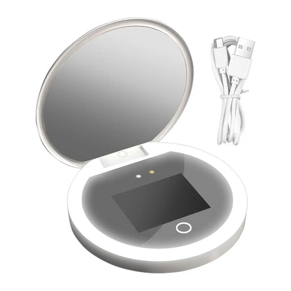 NEW UV Smart Sunscreen Makeup Mirror Sunscreen detection mirror UV mirror sunscreen Testing Portable LED light makeup mirror