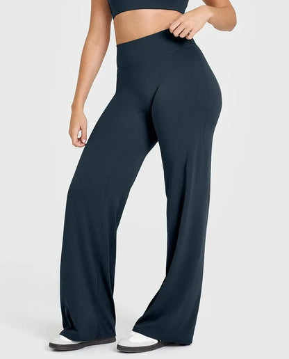 Yoga Pants Mid Rise Straight Leg Fit Second Skin Feel