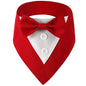 Wedding Big Dog Triangle Scarf with Bow Tie Handsome Pet Bandana for Small Large Dogs Golden Retriever Shepherd Labrador Bibs