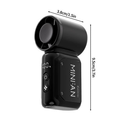 Portable Handheld Plastic Mini Fan With Led Display On The Go