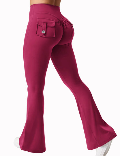 Wide Leg Yoga Leggings with Pockets for Comfortable Active Wear