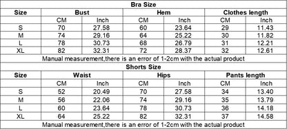 Yoga Set 2PCS Sportswear Workout Clothes Women Tracksuit Gym Legging Fitness Bra High Waist Shorts Sports Suits Athletic Wear