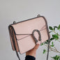 Retro Crossbody Bag with Snake Pattern Square Silhouette for Women