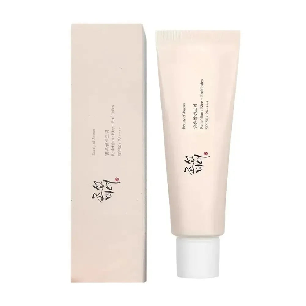 Korean Facial Cleanser Hydrating with Rice Probiotic SPF50 Sunscreen and Extract for All In One Skincare