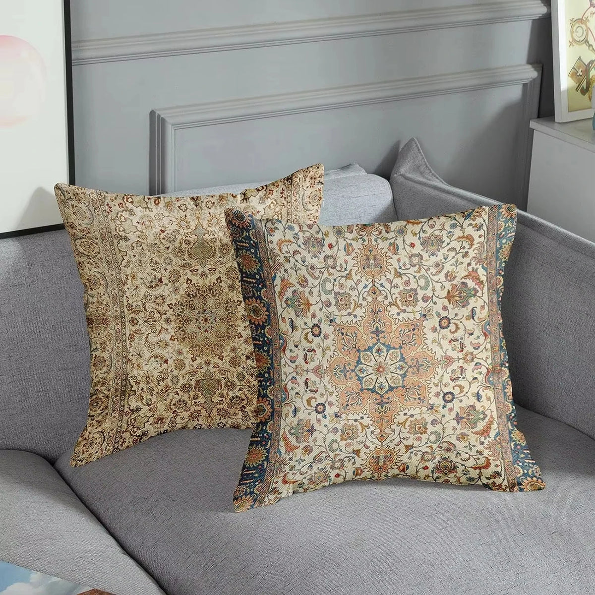 Mandala pattern throw pillow cover for sofa and bed