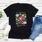 Let Kindness Bloom T-Shirt Be Cool Be Kind Retro Flower Shirt Inspiration Women Graphic T Shirts Short Sleeve Women Clothing