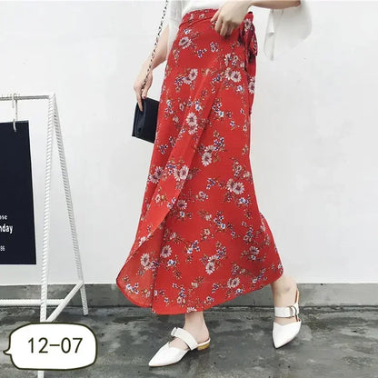 Women's Linen Skirt Wrap With High Waist A-Line Midi Silhouette And Lightweight Draping