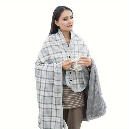 Soft Wearable Blanket Shawl for Office and Home Use Breathable Warmth