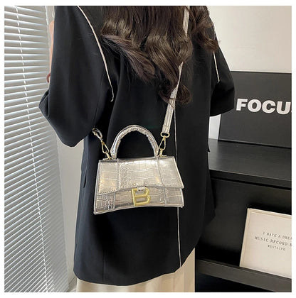Fashionable Leather Handbag With Spacious Interior For Elegant Ladies By Famous Designer, Luxury Brand
