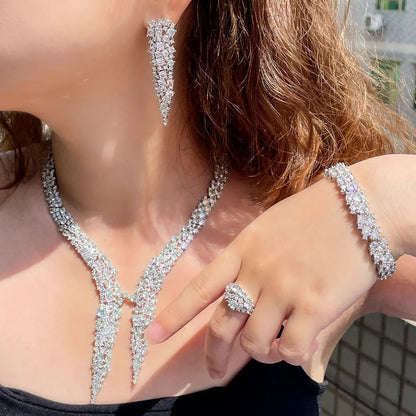 Lab-Grown Diamond Jewelry Set Coordinated Bridal Pieces For Weddings