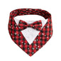 Wedding Big Dog Triangle Scarf with Bow Tie Handsome Pet Bandana for Small Large Dogs Golden Retriever Shepherd Labrador Bibs