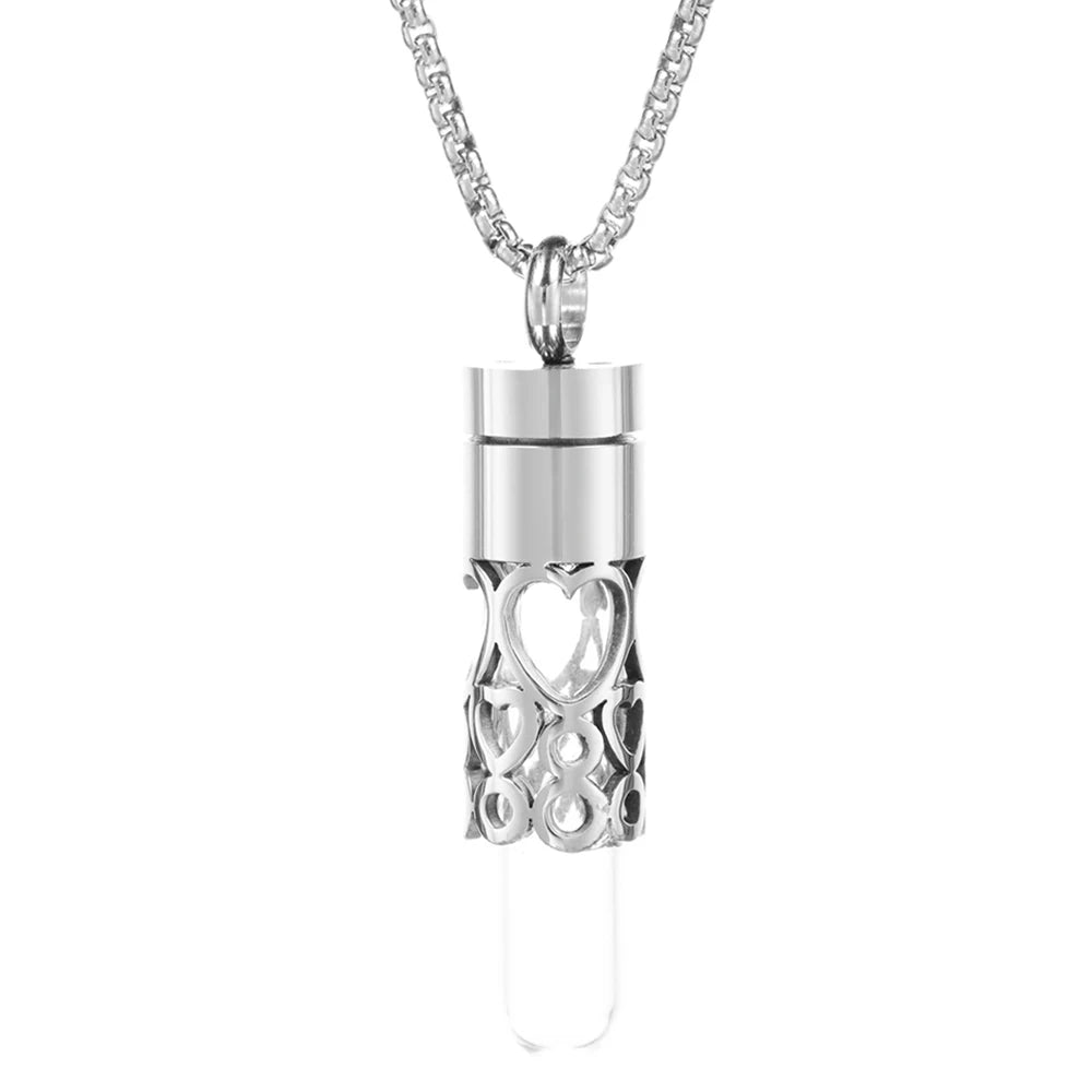 Women’s Diffuser Necklace Stainless Steel Bottle Oil Storage