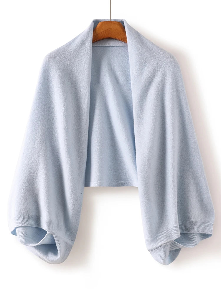 100% Wool Women Shawl Wrap Scarf Two Purposes Knitted Spring Accessories Cape Casual Soft Scarves Warm Cozy Fashion Mantles