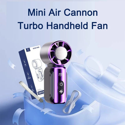 Portable Handheld Plastic Mini Fan With Led Display On The Go