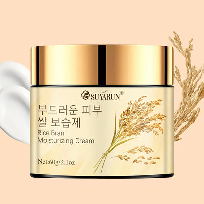 Korean Rice Extract Hydrating Facial Cream For Dry Sensitive Skin With 24 Hour Moisture Brightening